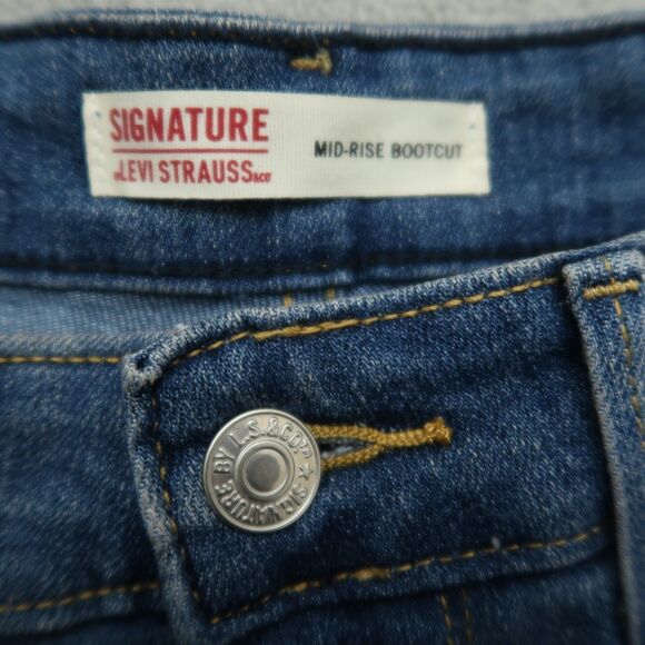 Levi's Signature Jeans Women's 10 Blue Mid-Rise Bootcut Denim 31" Inseam NWT - Picture 14 of 16